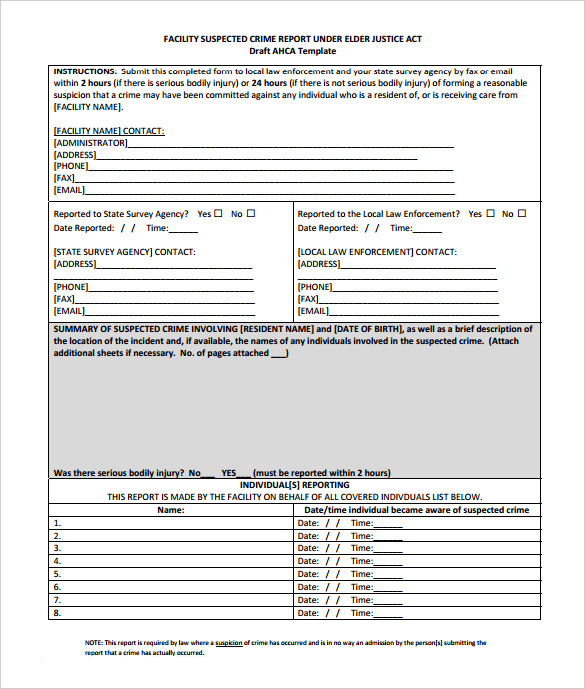 11 Sample Crime Reports PDF Word Sample Templates 11 Sample Crime Reports PDF Word Sample Templates