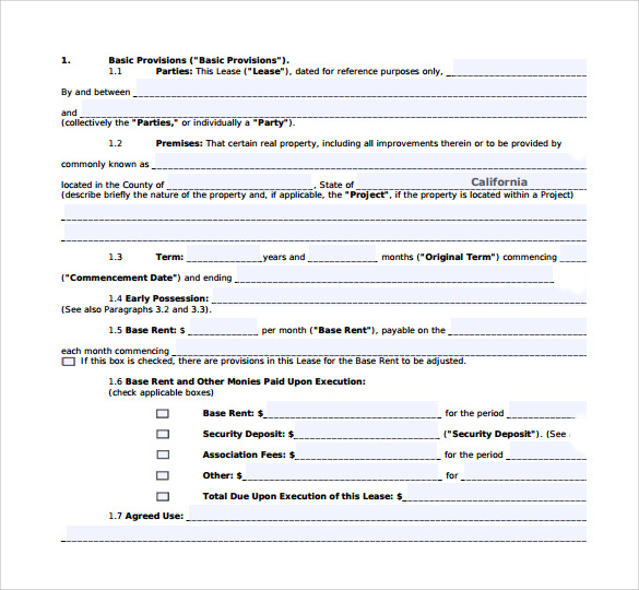 commercial lease agreement standard4