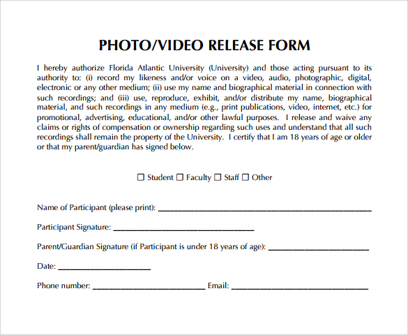 example of photo and video release form %ef%bb%bf