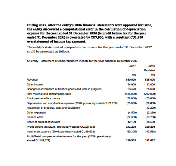 7 Simple Income Statements Samples Examples And Format Sample Templates 5332