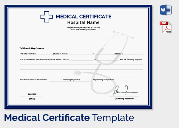medical certificate template