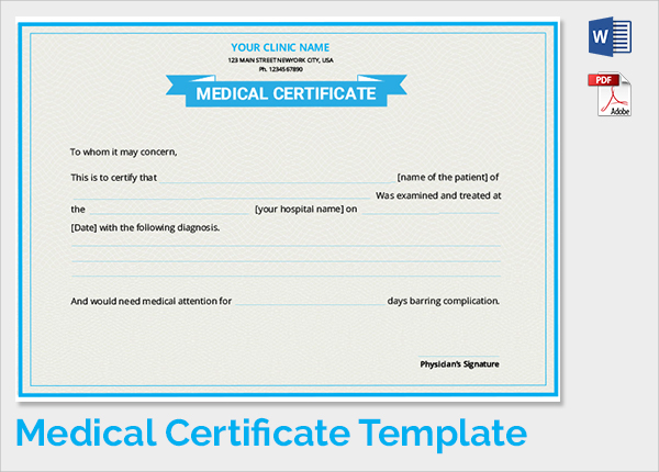 hearing service program medical certificate template