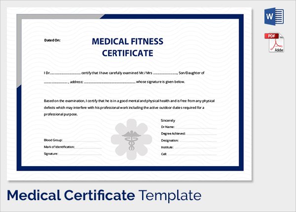 Sample Medical Certificate 54 Download Documents In PDF