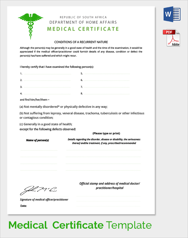 home affairs medical certificate template1