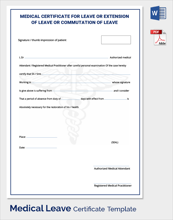 medical leave certificate template1