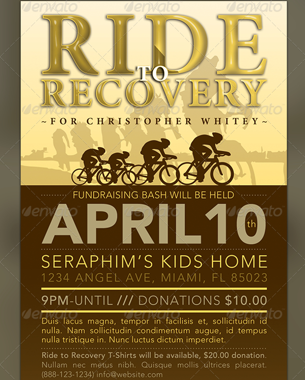 ride to recovery fundraiser flyer