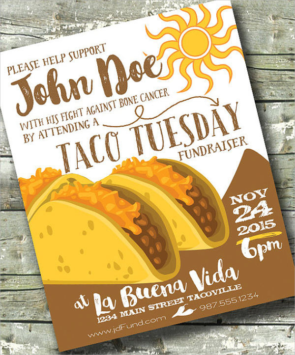 taco tuesday fundraiser flyer