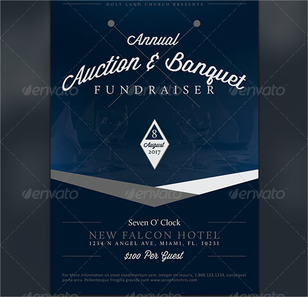 auction and banquet fundraiser flyer