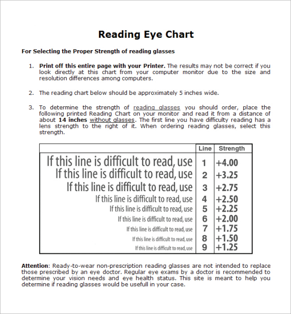 FREE 11 Sample Eye Chart Templates In PDF MS Word