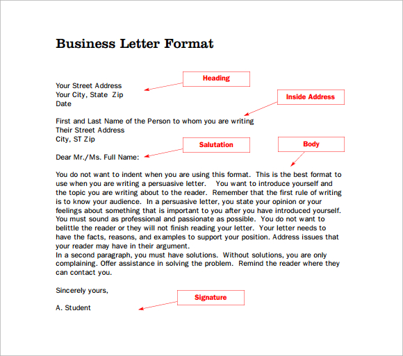 Proper Format For Business Letter from images.sampletemplates.com