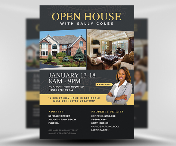 simple open house flyer template