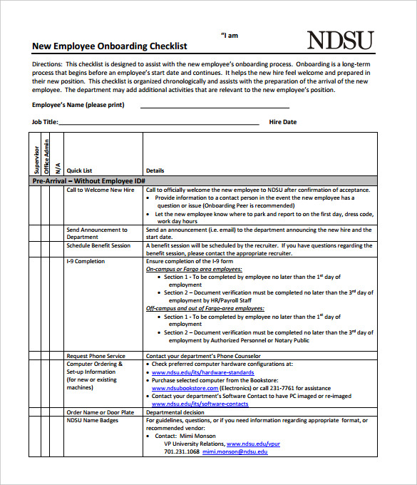 new employee onboarding checklist pdf format