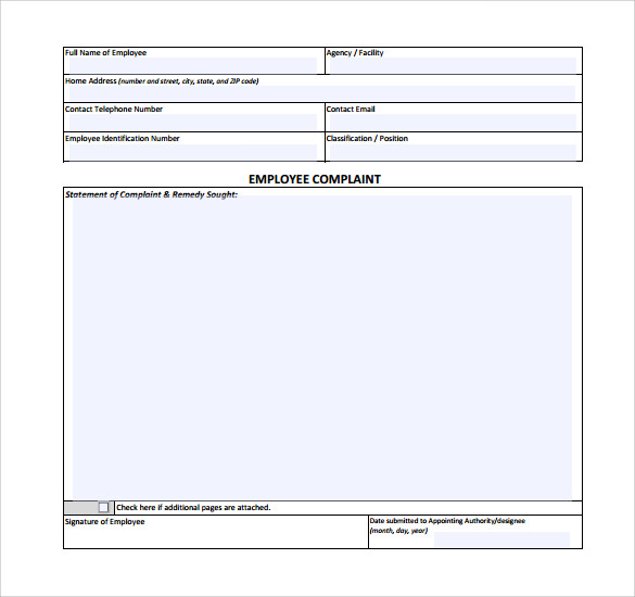 civil complaint form format