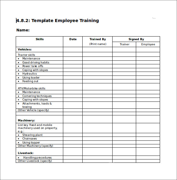FREE 16 Training Checklist Samples In Excel PDF MS Word Google Docs Pages