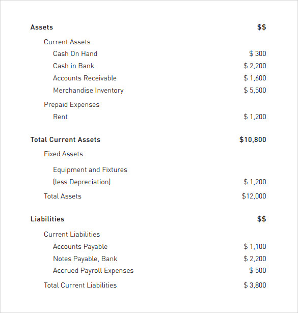 FREE 20 Sample Balance Sheet Templates In MS Word PDF Excel