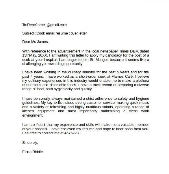 email cover letter template microsoft word