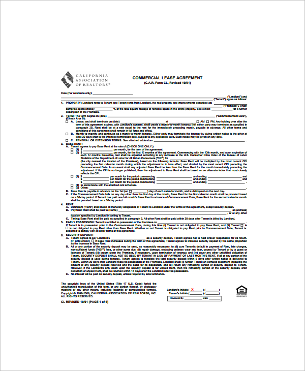 commercial lease termination agreement