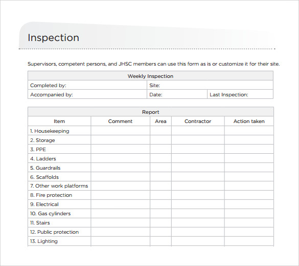 FREE 11+ Sample Weekly Checklist Templates in PDF | MS Word | Excel