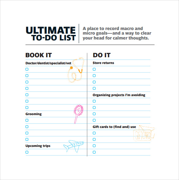 ultimate to do checklist