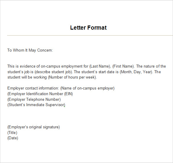 letter for form proper a format where is letter verification the of selected candidate another