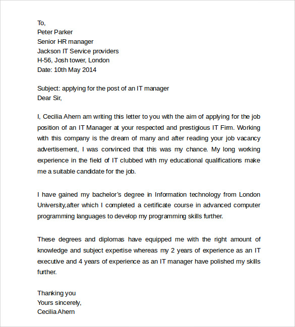 Free 11 Education Cover Letter Templates In Ms Word Pdf