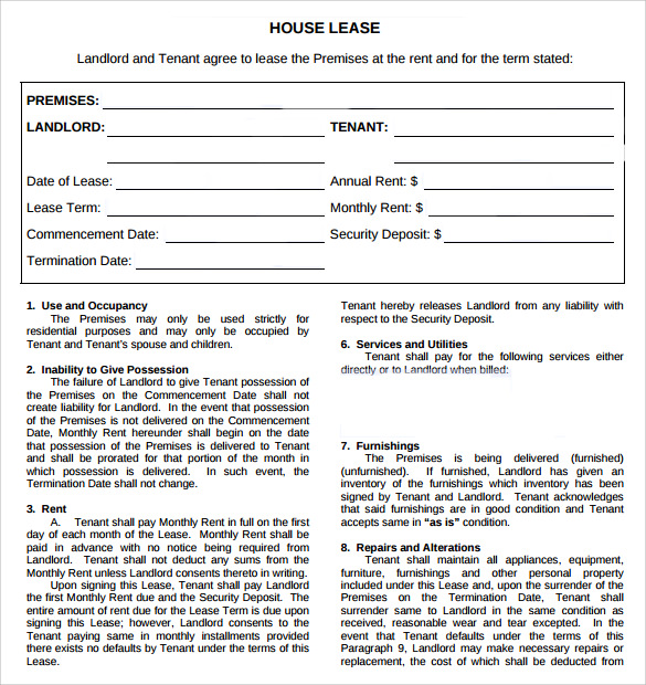 6 simple lease agreement templates in pdf to download