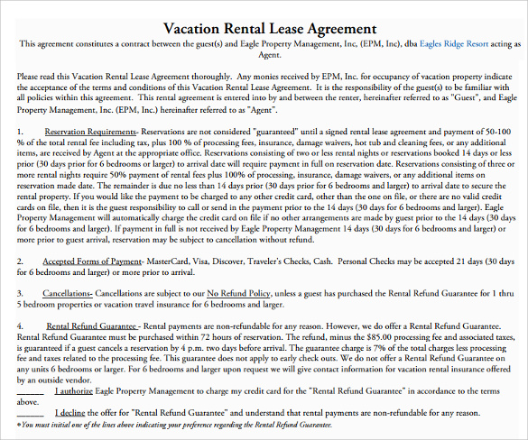 vacation rental lease agreement1