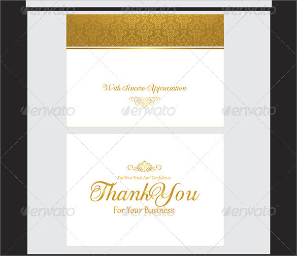 business thank you card