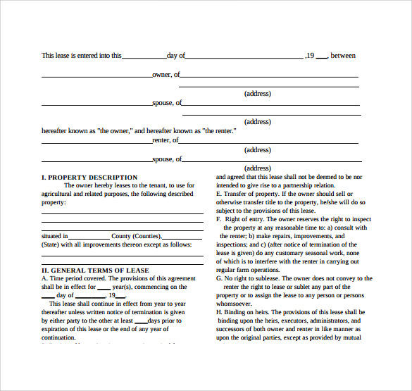 FREE 10 Sample Equipment Lease Agreement Templates In PDF Google 