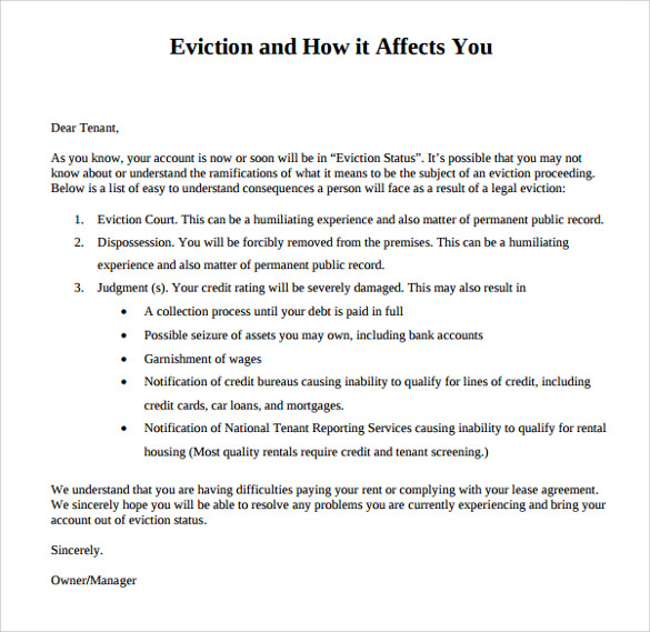 rent eviction notice