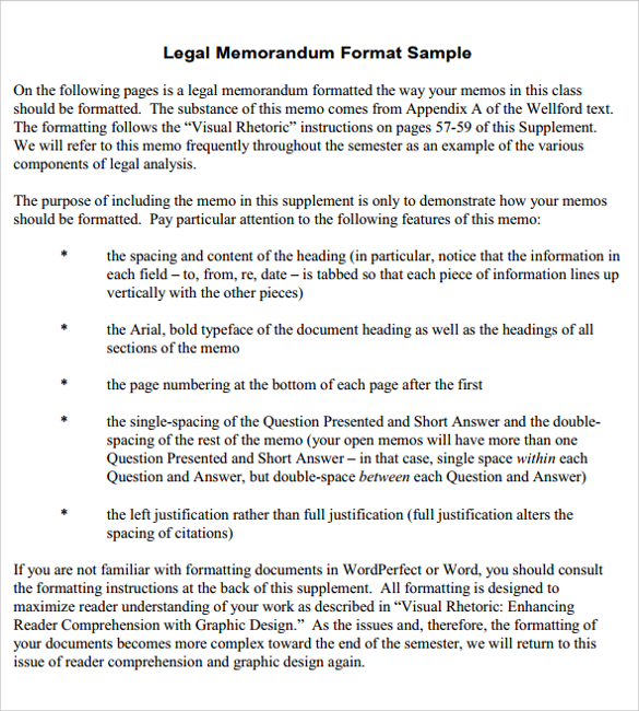 example of legal memo