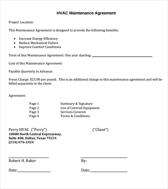 FREE 13+ Sample HVAC Invoice Templates in PDF | MS Word