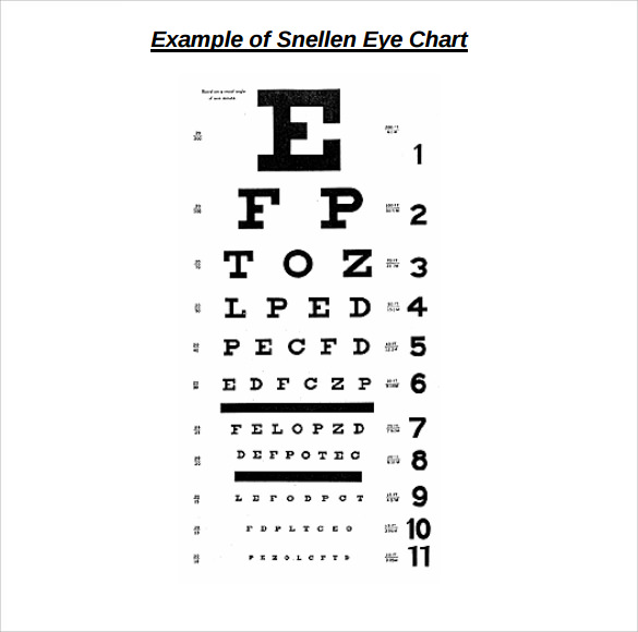FREE 11+ Sample Eye Chart Templates in PDF | MS Word