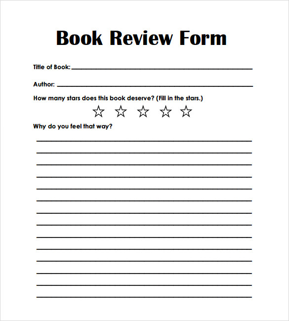 book review template university level