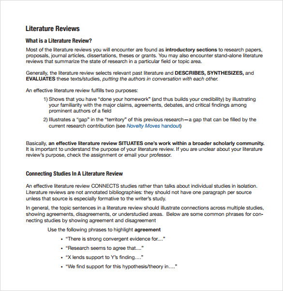 A guide to writing the dissertation literature review