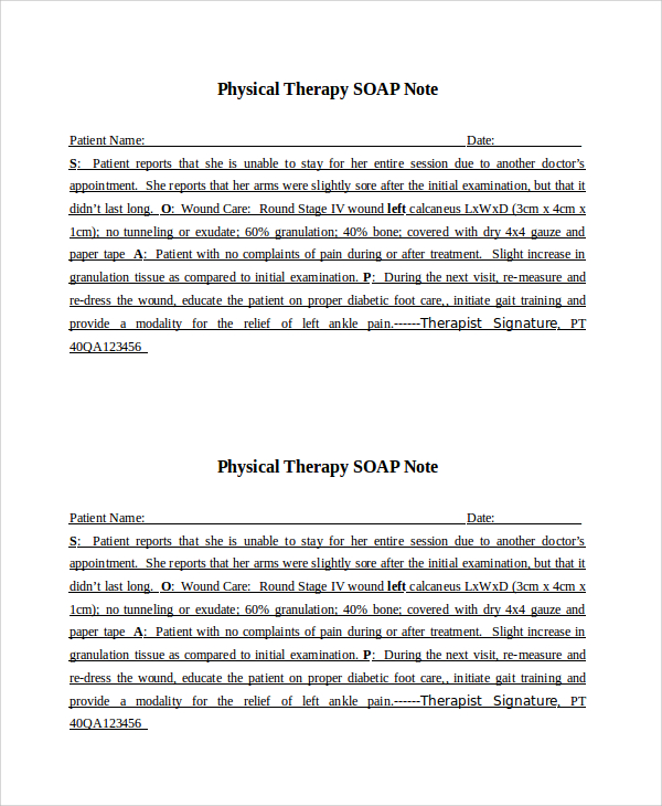 FREE 15 SOAP Note Templates In PDF MS Word