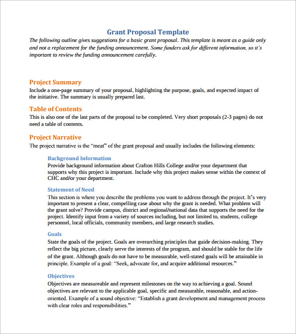 grant proposal writing