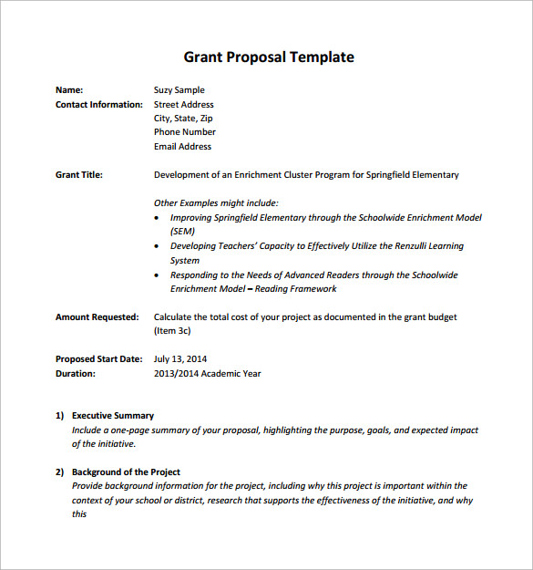 9-sample-grant-proposals-sample-templates