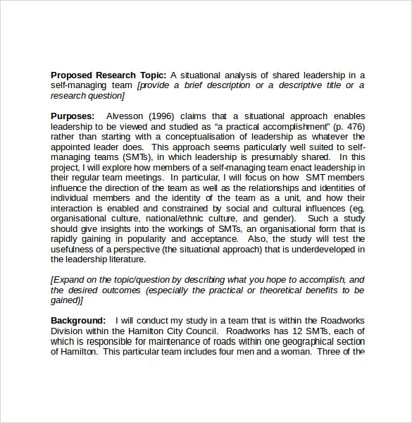 case study research proposal format