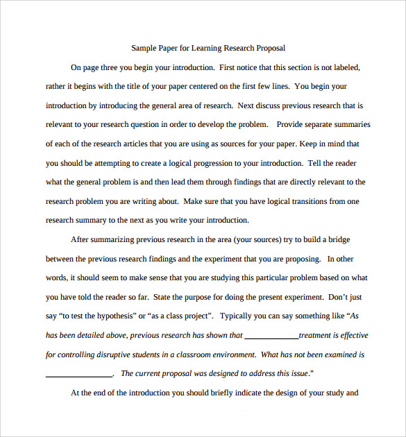 FREE 13 Sample Research Paper Proposal Templates In PDF MS Word FREE 13 Sample Research Paper Proposal Templates In PDF MS Word