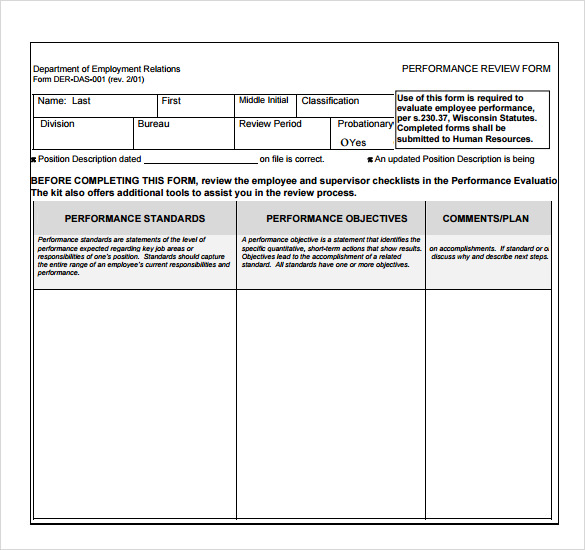 One To One Review Template HQ Printable Documents