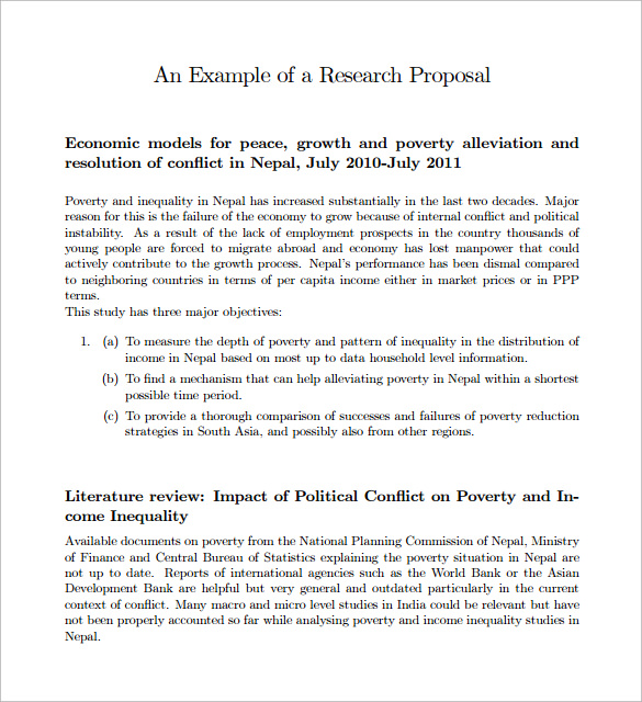 proposal research template