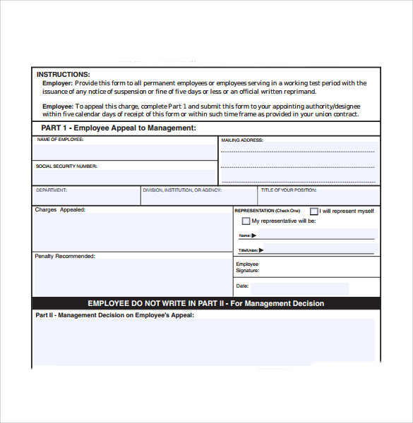 free 7 sample employee write up forms in pdf