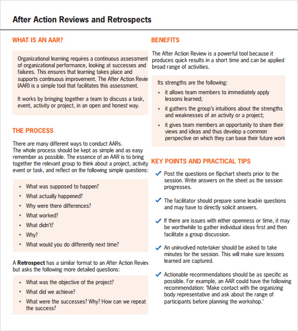 after action review example pdf
