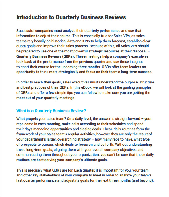 FREE 6+ Sample Business Review in PDF MS Word