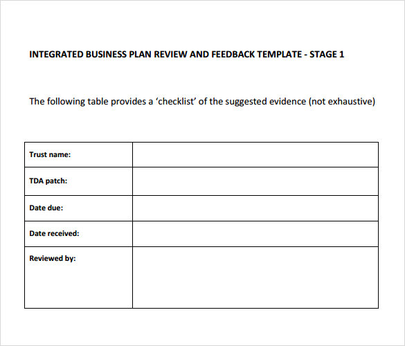 Nhs integrated business plan template