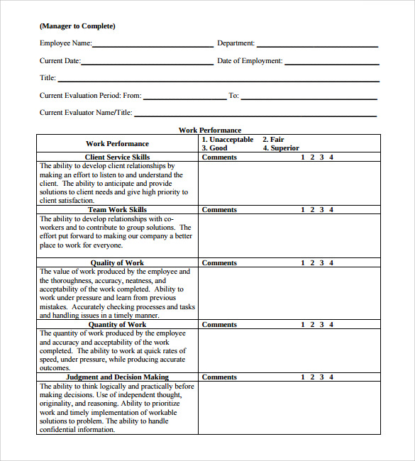 6-employee-review-forms-to-download-sample-templates