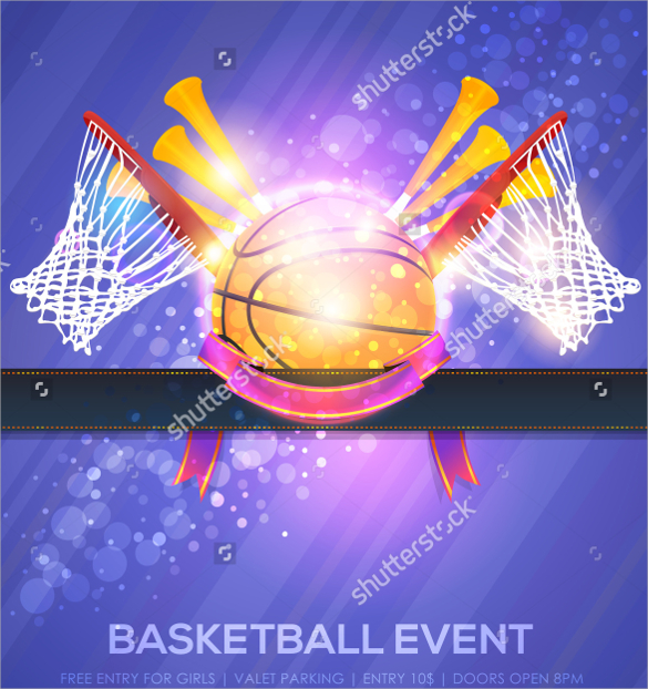 colorful basketball flyer template