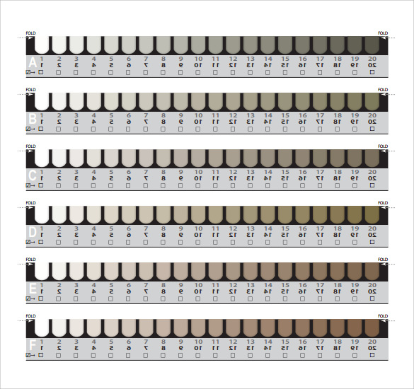 Printable Tooth Color Chart