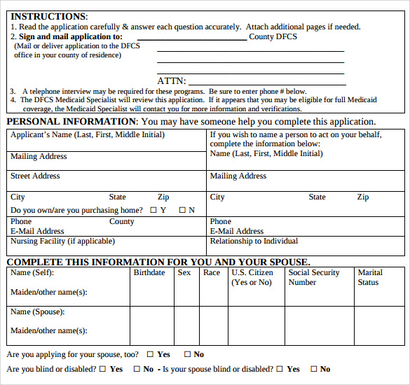 b claim social number security Application  Templates Forms  to 9 Download Sample Medicare